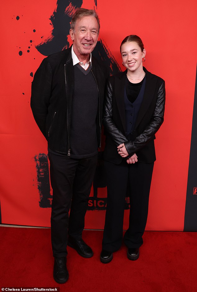 It's Tim Allen's daughter Elizabeth Allen-Dick!  The 14-year-old joined her father at the opening night of MJ The Musical in Los Angeles on Thursday