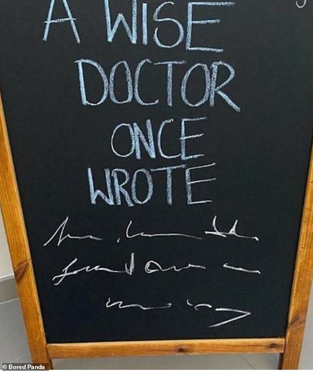 People from all over the world have shared some very witty signs they've seen on their travels and Bored Panda has collected them into a hilarious gallery.  One joked about doctors' scribbled handwriting