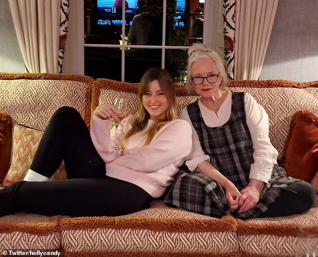 Holly Valance, 40, (left) had an incredible Neighbors reunion with her former on-screen mom, Janet Andrewartha, 72, (right)