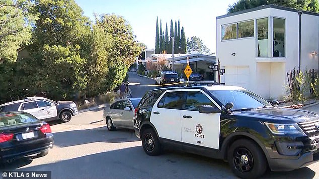 Police outside the 2200 block of Chelan Place after a homeowner shot and wounded his neighbor who broke into his home and refused to leave