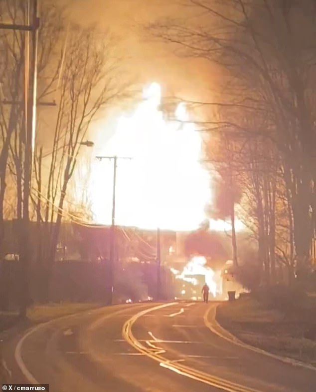 A raging fire engulfed a propane truck after it crashed into a railroad bridge in upstate New York, leaving a 60-year-old driver with horrific third-degree burns