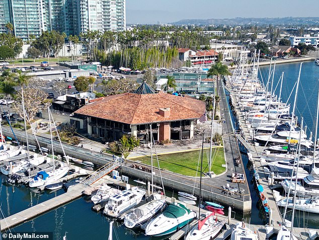 Only the clubhouse was affected by the inferno, as none of the boats lying in the water around it were damaged