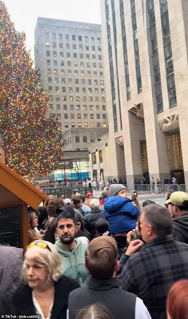 Amid rising costs, tourists continue to flock to popular destinations like Rockefeller Plaza (pictured)