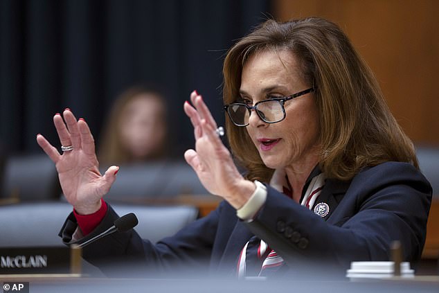 Subcommittee Chairwoman Lisa McClain (Republican-Michigan) speaks during Tuesday's hearing