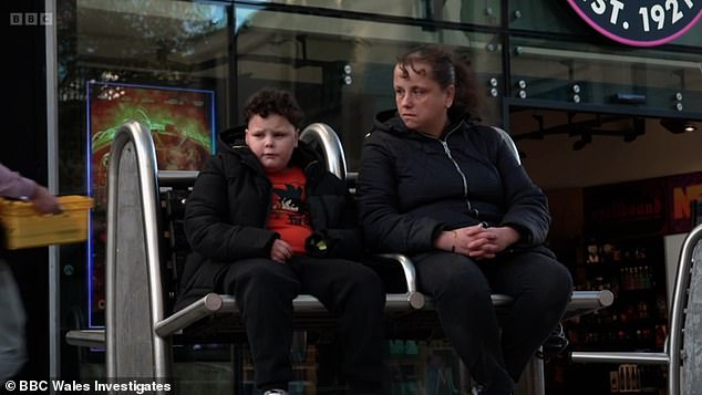 Sarah and Marcel, 8, are just one of many families forced to spend Christmas in a hotel room