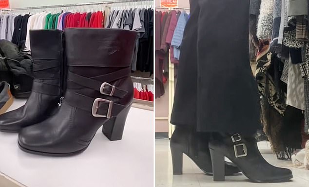 Asia Marquis, from the US, found a pair of second-hand leather boots for $48 USD ($70 AUD) at a local thrift store.  Her grandmother once told her about a clever 