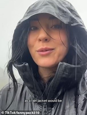 Jennifer Jensen was soaked from head to toe while hiking in New Zealand, despite wearing a waterproof North Face jacket