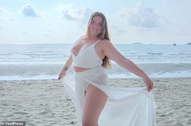 Florentina on holiday in Thailand, shortly before the attack in February this year