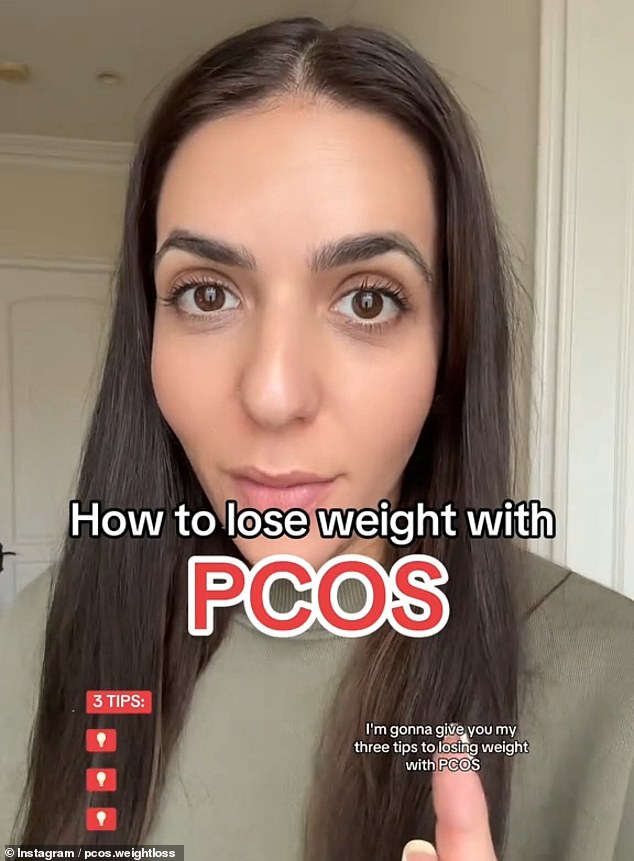 Tallene Hacatoryan, 31, from California, shared her three tips for losing weight with polycystic ovary syndrome (PCOS) 'without messing up your hormones' on TikTok