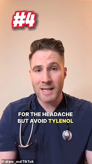 Dr.  Whittington says you can take a pain reliever, but you should avoid Tylenol (acetaminophen).  He adds that coffee or tea will provide a 