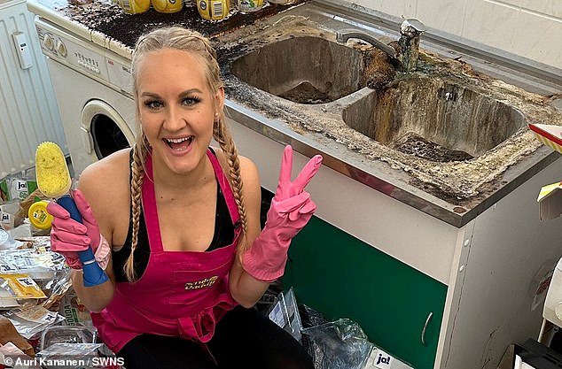 Auri Kananen, 30, from Finland, has a job, which means she's not afraid to get her hands dirty