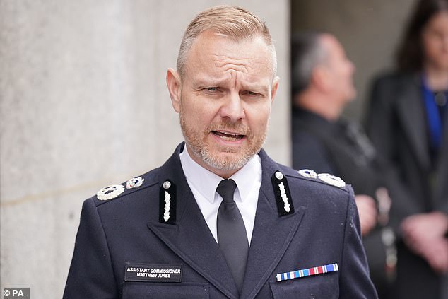 Deputy Commissioner Matt Jukes (pictured) has warned that Hamas atrocities on October 7 have increased the danger of an attack on London