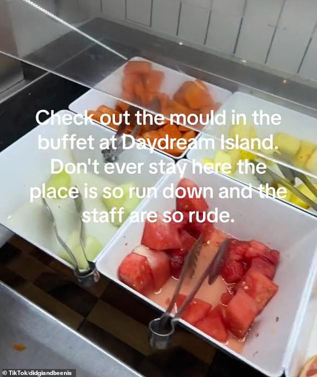 Two sisters who paid hundreds of dollars to stay at a luxury resort on Daydream Island have left a scathing review after claiming they saw mold in the breakfast buffet and that the staff were 'rude'