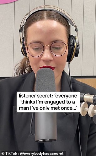 Podcast guest Eilish Gilligan (pictured) shared a story about a woman who lied to her family and friends about being in a relationship with a man who was a near stranger for 10 years