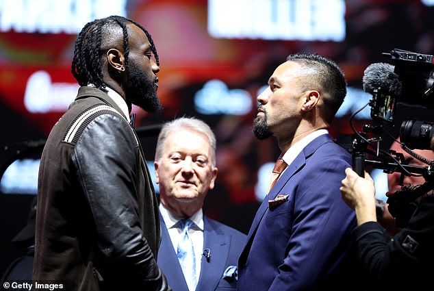 Wilder (left) returns to the ring for the first time in over a year against Parker (right)