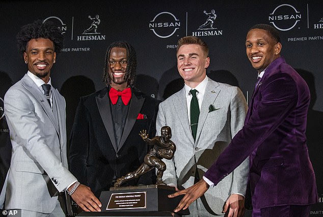 Daniels won the award over fellow finalists Michael Penix Jr., Bo Nix and Marvin Harrison Jr.