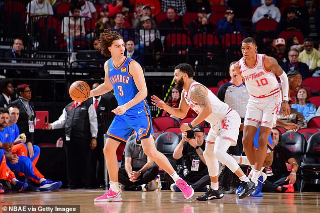 Josh Giddey was booed by Rockets fans as he took the court in Houston on Wednesday