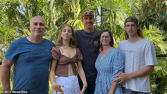 Josh Taylor's life support was switched off on Thursday after he suffered horrific injuries on Bribie Island in Queensland's Moreton Bay on December 2 (Josh is pictured with his family)