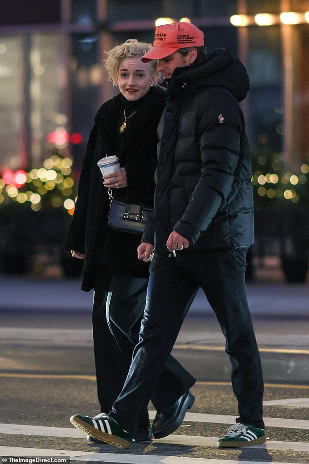 Julia Garner was spotted on a rare public outing with her husband Mark Foster this week