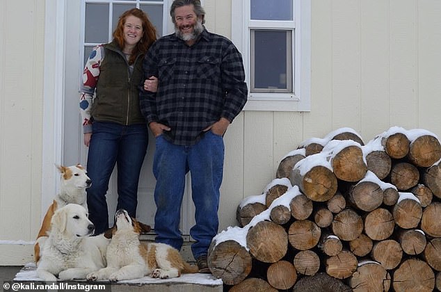 Prosecutors say Kali Jean Randall, 38, was killed by her husband Jeremy Albert Best, 48, at their home in Victor, Idaho.  The couple is seen here with their three dogs