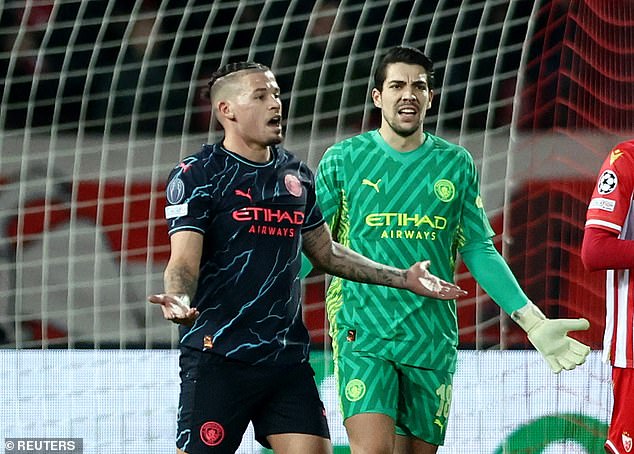 Man City midfielder Kalvin Phillips was criticized by Robbie Savage for not following his runner against Red Star Belgrade