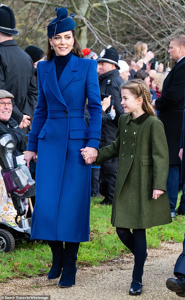 The Princess of Wales looked effortlessly chic as she attended the Christmas Day church service at Sandringham with Prince William, the King and the rest of the royal family.