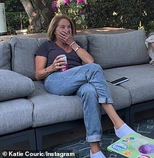 The journalist, 66, shared a video on Instagram of her daughter Carrie, 27, presenting her with a friendship bracelet that said 'Granny' - leading to Ellie, 31, announcing her pregnancy.