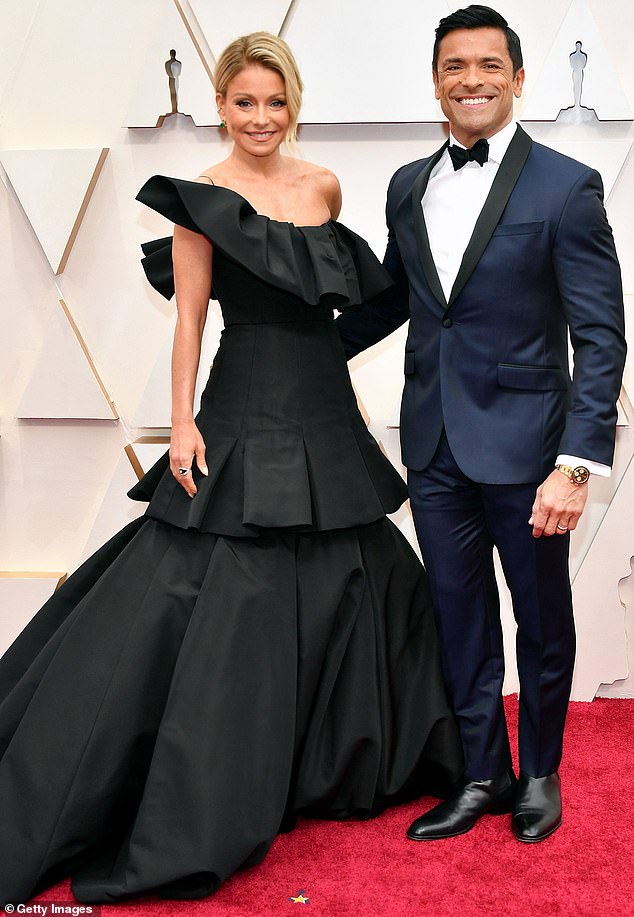 Kelly Ripa's husband Mark Consuelos has revealed the secret to their long and happy marriage of 27 years and counting;  pictured at the 2020 Oscars