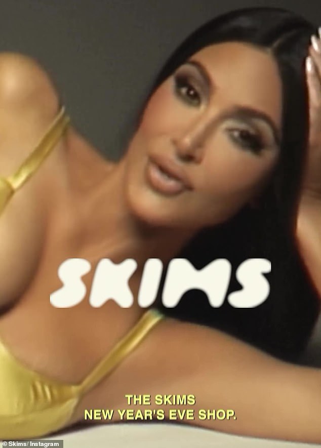 Kim Kardashian showed off her sensational curves in a provocative new SKIMS ad, designed to evoke memories of '80s commercials