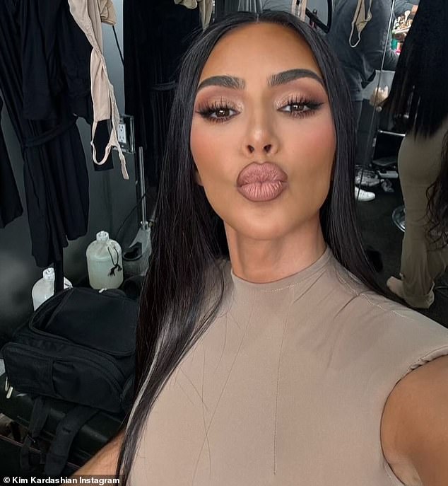 Kim Kardashian, 43, received a silver sculpture of her brain as a Christmas gift and gave her fans a close-up look at the unique item in videos shared to her Instagram Stories on Saturday