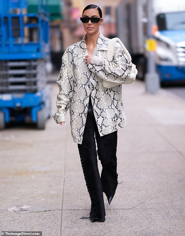 Kim Kardashian was spotted on the set of American Horror Story in New York City.  The SKIMS founder, 43, is trying his hand at acting on the hit TV show