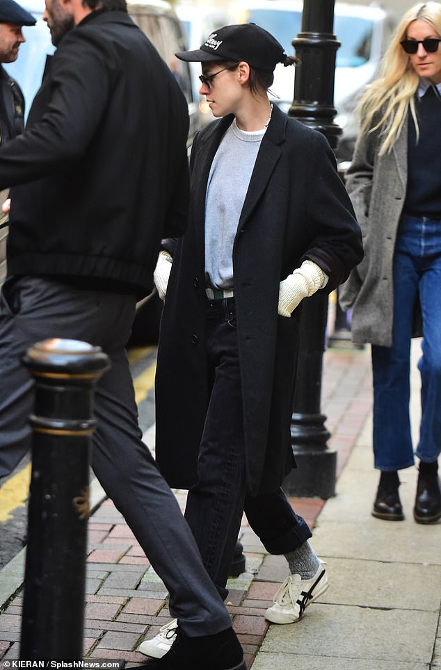 Kristen Stewart, 33, looked effortlessly stylish as she was spotted in Manchester ahead of a Chanel fashion show on Wednesday