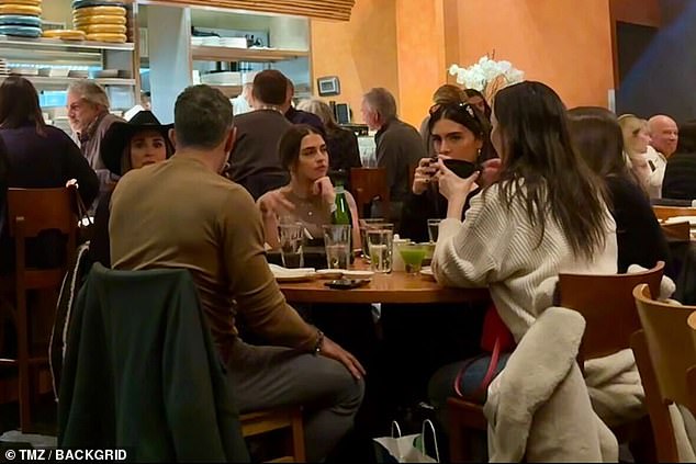 Breaking Bread: After hitting the slopes, Richards and Umansky ended their day in Aspen with a sushi dinner at Matsuhisa with their daughters