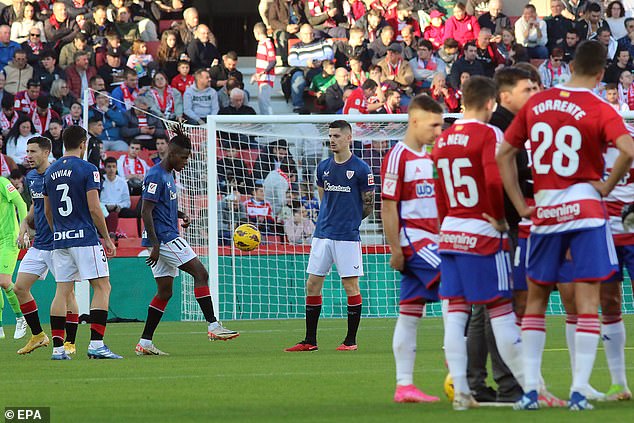 The match between Granada and Athletic Bilbao was suspended after a fan was killed on Sunday