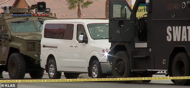 The white van Jerry Lopez was driving before he was shot and killed early Wednesday morning