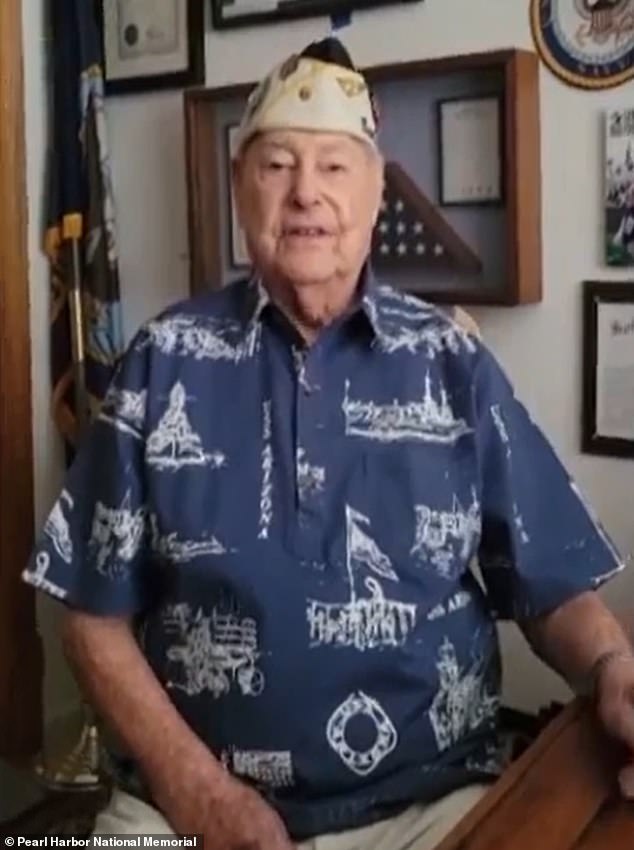 Louis A. Conter, the last remaining survivor of the USS Arizona at Pearl Harbor, remembers the 'terrible destruction' caused by the Japanese attack that killed 1,177 of his shipmates