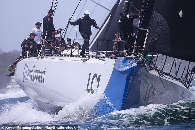 LawConnect took line honors after overtaking Andoo Comanche with the finish in sight