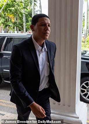 Terrance Bethel is seen here arriving at the courthouse in Nassau