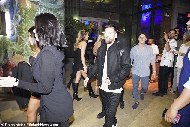 Lionel Messi went out for dinner in Miami on Friday evening as he enjoys some time off from football