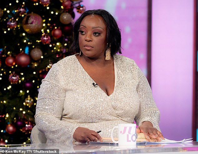 Judi Love visited a 'well-known' store and claimed she was racially profiled by the security guard while shopping with her children (pictured on Loose Women on Friday)