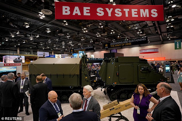 Improved: On a quiet day for the London market, BAE's share price rose 1.1% after a report showed its order book had risen by around £7 billion in a year