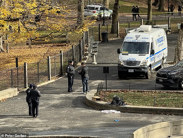 A man has been found dead in a Central Park playground with a shoelace around his neck