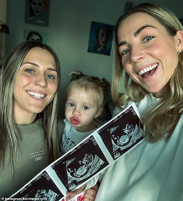 Katrina Gorry and fiance Clara Markstedt revealed they are expecting a baby boy in a sweet gender reveal video posted to social media