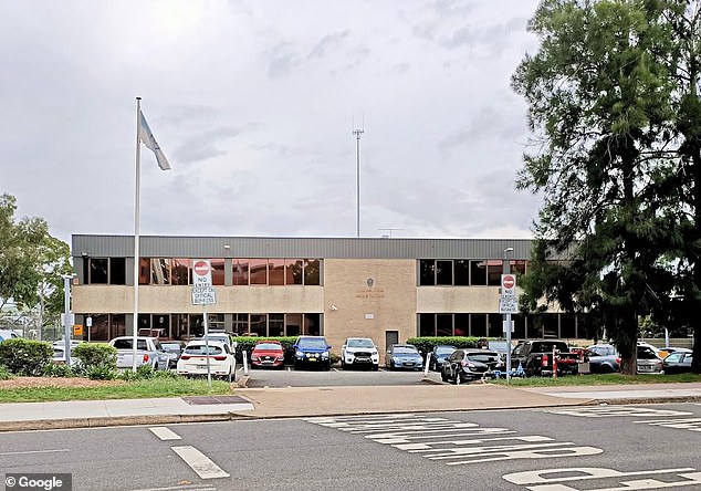 Townsend, who was working at the Campbelltown Police Command (pictured) when he met the girl, asked her to keep the contact a secret or they would both get in trouble