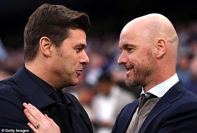 Mauricio Pochettino (L) and Erik ten Hag (R) will face off on Wednesday evening when Manchester United host Chelsea