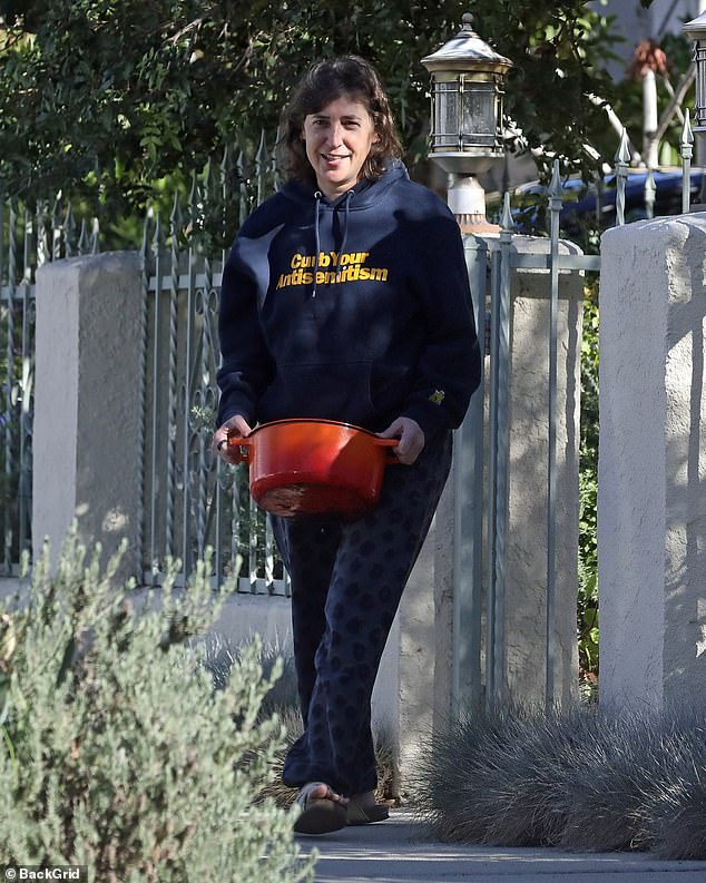 Mayim Bialik was seen for the first time since announcing she had been fired as host of Jeopardy!  on Saturday