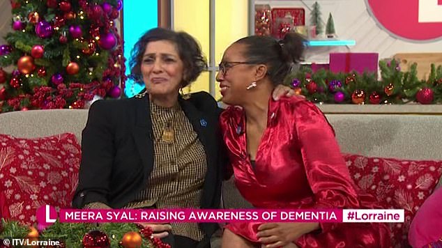 Meera Syal broke down in tears as she emotionally discussed her mother's death from dementia in Lorraine