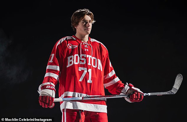 Macklin Celebrini leads the Terriers in goals, points and shots on goal through 15 games this season