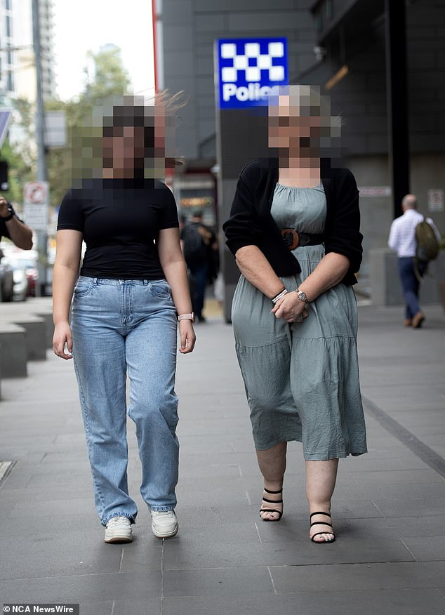 The girl and her mother (above) thanked the 'Good Samaritan' who posed as the teen's teacher to save her