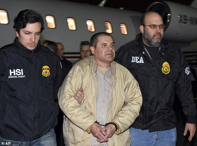 Joaquin 'El Chapo' Guzman is seen being turned over to US law enforcement on January 19, 2017